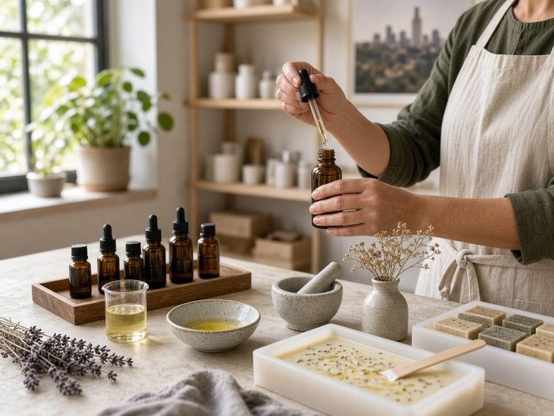 Scent blending at Bright Horizon Soap Atelier